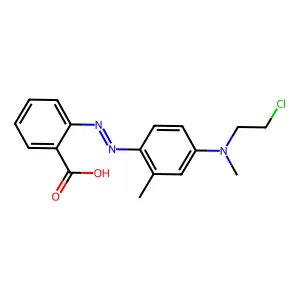 2-((4-(N-(2-Chloroethyl)methylamino)-2-methylphenyl)azo)benzoic acid structure