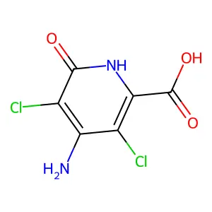 4-氨基-6-羟基-3,5-二氯吡啶甲酸 structure