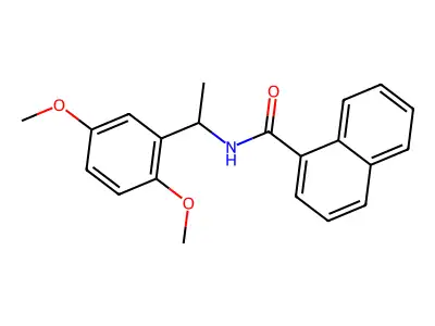 N-[1-(2,5-dimethoxyphenyl)ethyl]naphthalene-1-carboxamide structure