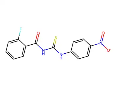 2-fluoro-N-[(4-nitrophenyl)carbamothioyl]benzamide structure