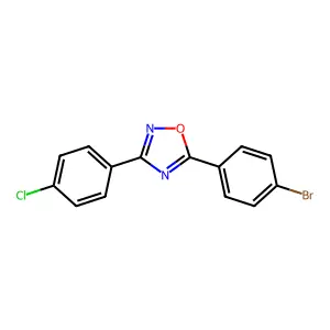 5-(4-Bromophenyl)-3-(4-chlorophenyl)-1,2,4-oxadiazole structure
