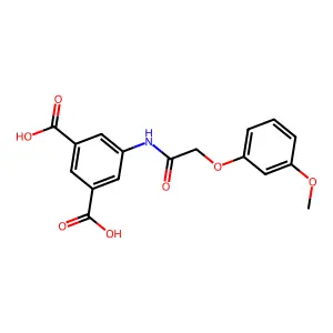 5-[[2-(3-methoxyphenoxy)acetyl]amino]benzene-1,3-dicarboxylic Acid structure