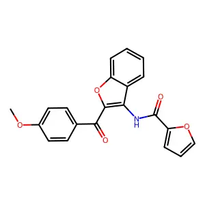 N-[2-(4-methoxybenzoyl)-1-benzofuran-3-yl]furan-2-carboxamide structure