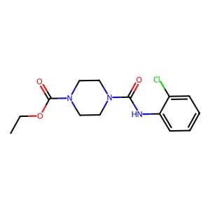 Ethyl 4-((2-chlorophenyl)carbamoyl)piperazine-1-carboxylate structure