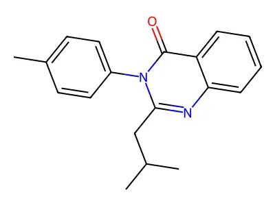 2-isobutyl-3-(4-methylphenyl)quinazolin-4(3H)-one structure