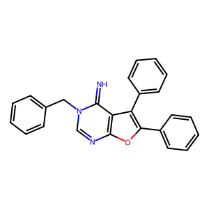 3-Benzyl-5,6-diphenylfuro[2,3-d]pyrimidin-4-imine structure