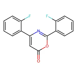 2,4-Bis(2-fluorophenyl)-1,3-oxazin-6-one structure