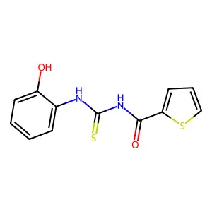 N-[(2-hydroxyphenyl)carbamothioyl]thiophene-2-carboxamide structure