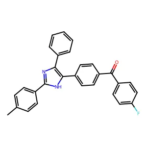 (4-fluorophenyl)-[4-[2-(4-methylphenyl)-4-phenyl-1H-imidazol-5-yl]phenyl]methanone structure