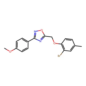 5-[(2-Bromo-4-methylphenoxy)methyl]-3-(4-methoxyphenyl)-1,2,4-oxadiazole structure