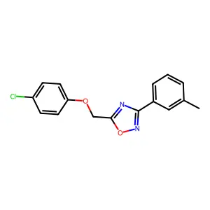 5-[(4-Chlorophenoxy)methyl]-3-(3-methylphenyl)-1,2,4-oxadiazole structure
