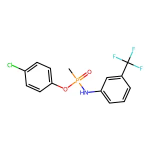 N-[(4-chlorophenoxy)-methylphosphoryl]-3-(trifluoromethyl)aniline structure