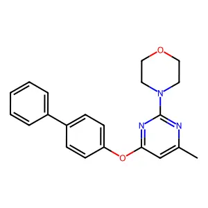 4-[4-Methyl-6-(4-phenylphenoxy)pyrimidin-2-yl]morpholine structure