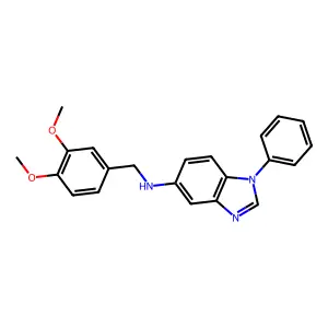 N-[(3,4-dimethoxyphenyl)methyl]-1-phenylbenzimidazol-5-amine structure