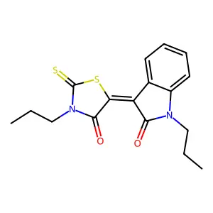 (5Z)-5-(2-oxo-1-propylindol-3-ylidene)-3-propyl-2-sulfanylidene-1,3-thiazolidin-4-one structure