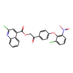 2-[4-(2-Chloro-6-nitrophenoxy)phenyl]-2-oxoethyl 2-chloroquinoline-4-carboxylate structure