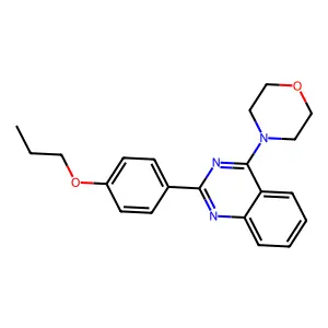 4-[2-(4-Propoxyphenyl)quinazolin-4-yl]morpholine structure