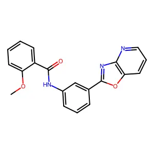 2-methoxy-N-[3-([1,3]oxazolo[4,5-b]pyridin-2-yl)phenyl]benzamide structure