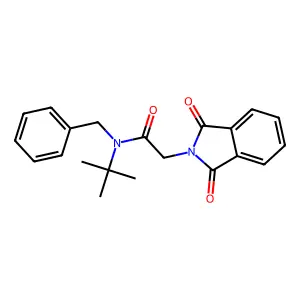 N-benzyl-N-tert-butyl-2-(1,3-dioxoisoindol-2-yl)acetamide structure