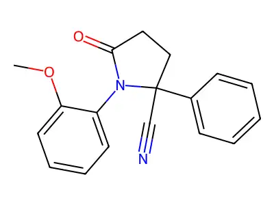 1-(2-Methoxyphenyl)-5-oxo-2-phenylpyrrolidine-2-carbonitrile structure
