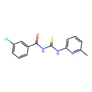 3-chloro-N-[(6-methylpyridin-2-yl)carbamothioyl]benzamide structure