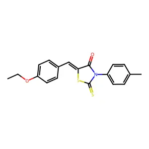 (Z)-5-(4-ethoxybenzylidene)-2-thioxo-3-(p-tolyl)thiazolidin-4-one structure