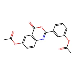 [2-(3-Acetyloxyphenyl)-4-oxo-3,1-benzoxazin-6-yl] acetate structure