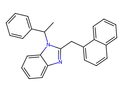 2-(Naphthalen-1-ylmethyl)-1-(1-phenylethyl)benzimidazole structure