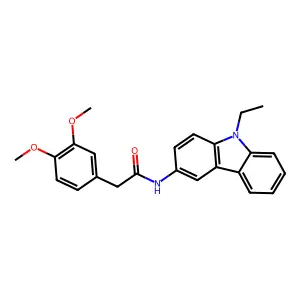 2-(3,4-dimethoxyphenyl)-N-(9-ethyl-9H-carbazol-3-yl)acetamide structure