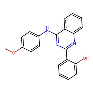 2-(4-((4-Methoxyphenyl)amino)quinazolin-2-yl)phenol structure
