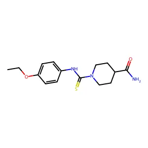 1-[(4-Ethoxyphenyl)carbamothioyl]piperidine-4-carboxamide structure