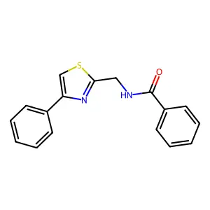 N-[(4-phenyl-1,3-thiazol-2-yl)methyl]benzamide structure