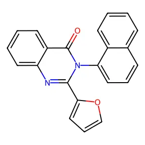 2-(Furan-2-yl)-3-naphthalen-1-ylquinazolin-4-one structure