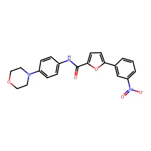 N-(4-morpholin-4-ylphenyl)-5-(3-nitrophenyl)furan-2-carboxamide structure