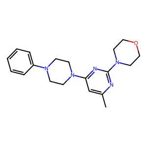 4-[4-Methyl-6-(4-phenylpiperazin-1-yl)pyrimidin-2-yl]morpholine structure
