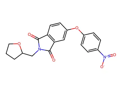 5-(4-Nitrophenoxy)-2-(oxolan-2-ylmethyl)isoindole-1,3-dione structure