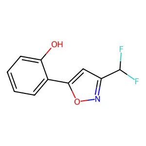 Phenol, 2-[3-(difluoromethyl)-5-isoxazolyl]- structure