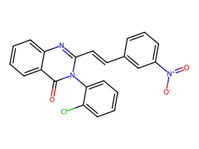 3-(2-chlorophenyl)-2-[(E)-2-(3-nitrophenyl)ethenyl]quinazolin-4-one structure