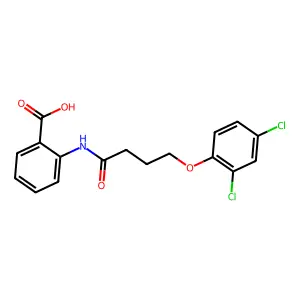 2-(4-(2,4-Dichlorophenoxy)butanamido)benzoic acid structure