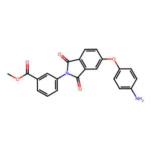 methyl 3-[5-(4-aminophenoxy)-1,3-dioxoisoindol-2-yl]benzoate structure