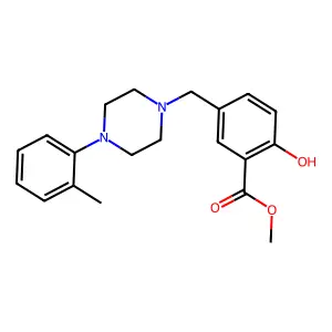Methyl 2-hydroxy-5-{[4-(2-methylphenyl)piperazin-1-yl]methyl}benzoate structure