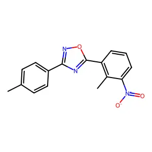 5-(2-Methyl-3-nitrophenyl)-3-(4-methylphenyl)-1,2,4-oxadiazole structure
