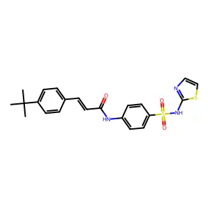 (E)-3-(4-tert-butylphenyl)-N-[4-(1,3-thiazol-2-ylsulfamoyl)phenyl]prop-2-enamide structure
