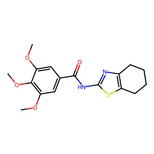3,4,5-trimethoxy-N-(4,5,6,7-tetrahydro-1,3-benzothiazol-2-yl)benzamide structure