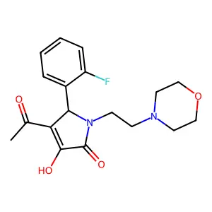 Pyrrol-2(5H)-one, 4-acetyl-5-(2-fluorophenyl)-3-hydroxy-1-(2-morpholinoethyl)- structure