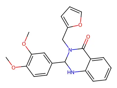 2-(3,4-Dimethoxyphenyl)-3-(furan-2-ylmethyl)-1,2-dihydroquinazolin-4-one structure
