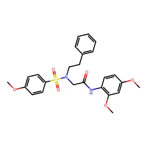 N-(2,4-dimethoxyphenyl)-2-(4-methoxy-N-phenethylphenylsulfonamido)acetamide structure