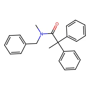 N-benzyl-N-methyl-2,2-diphenylpropanamide structure