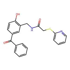 N-(5-Benzoyl-2-hydroxybenzyl)-2-(2-pyridinylsulfanyl)acetamide structure