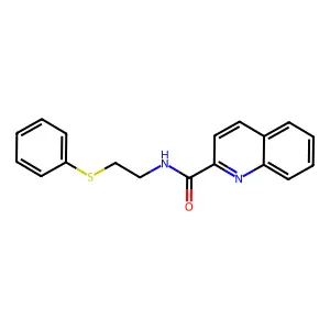 N-(2-苯硫基乙基)喹啉-2-甲酰胺 structure